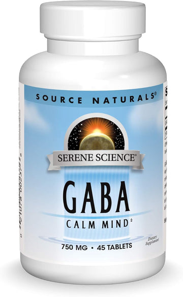 Source Naturals Serene Science Gaba, For A Calm Mind, 750Mg - 45 Tablets