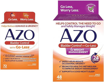 Azo Bladder Control With Go-Less Daily Supplement & Weight Management Dietary Supplement | Helps Reduce Occasional Urgency*| 48 Capsules