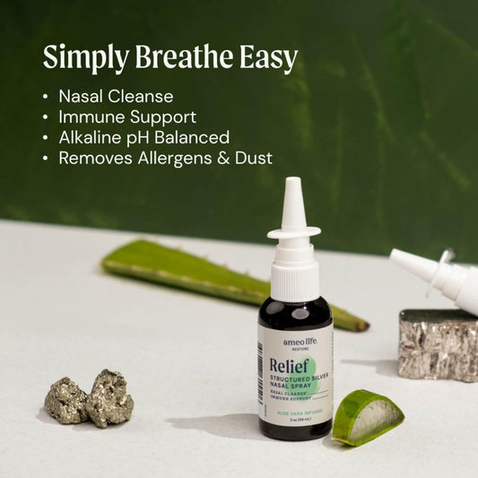 Aloe-Infused Colloidal Silver Nasal Spray 24 Ppm - Nose Spray With Natural Ingredients For Soothing Relief Of Nasal Congestion, Sinus Congestion, Mucus, & Irritation - For Daily Use (2 Oz)