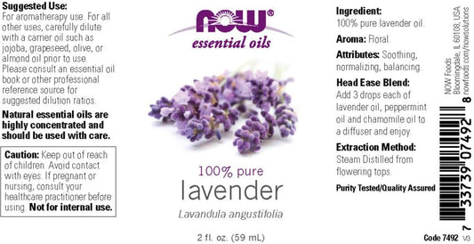Now Essential Oils, Lavender Oil, 2 Fl. Oz (Pack Of 1)