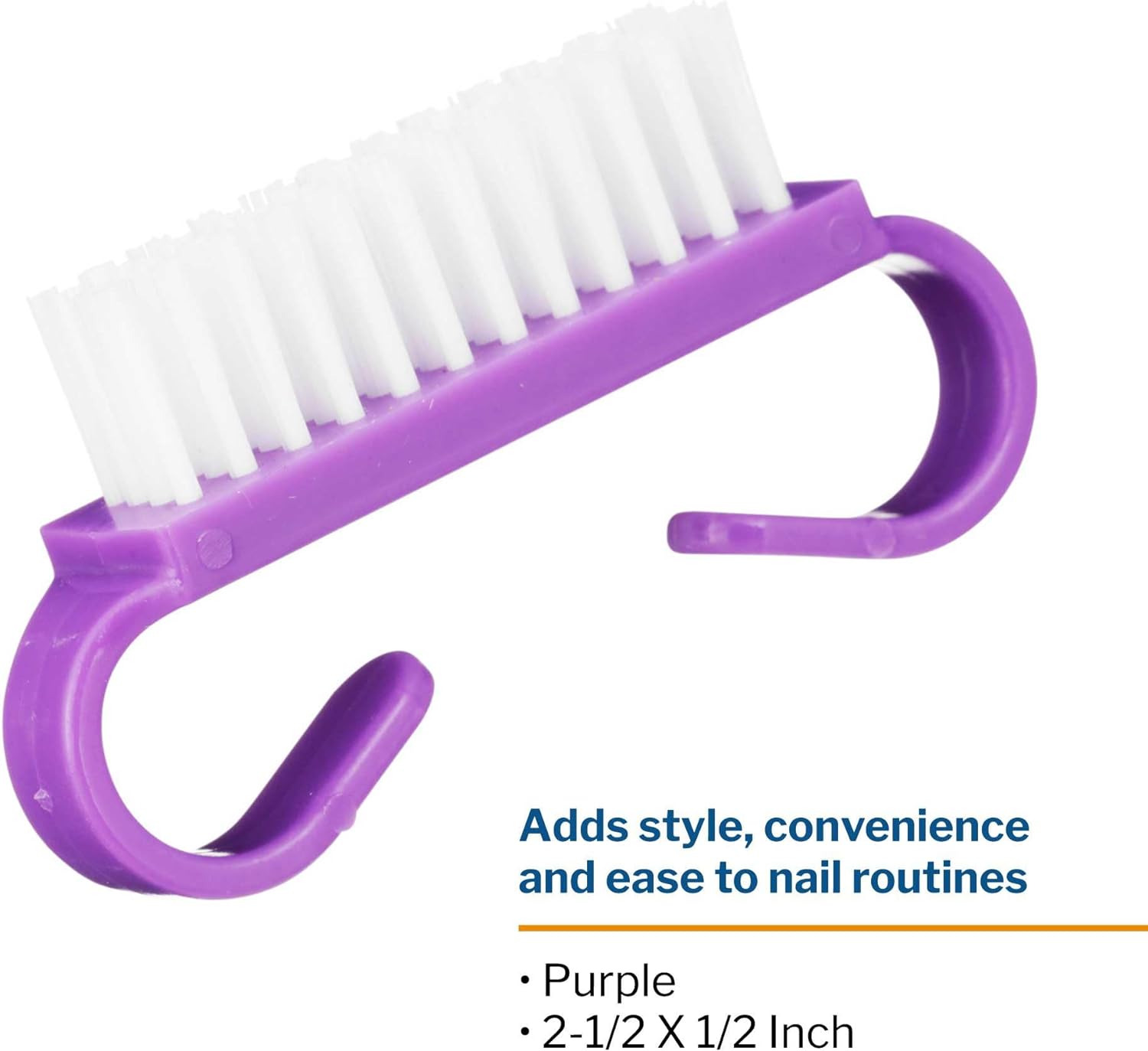 McKesson Nail Brush, Easy Grip Handle, Single Use/Disposable, Purple, 50 Count