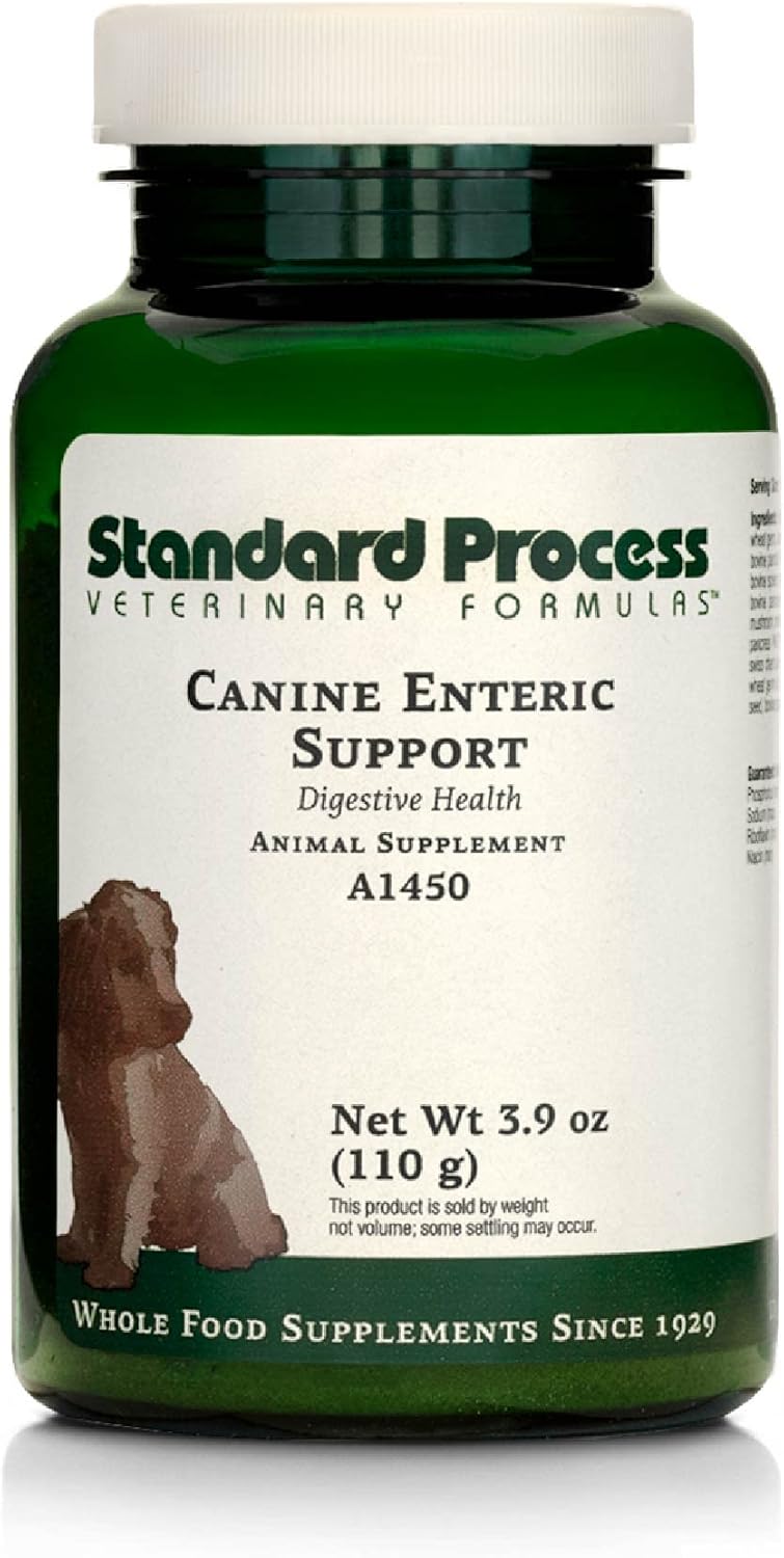 Standard Process Canine Enteric Support - Digestive System Support For Dogs - Nutritional Dog Supplement For Gut Health Support - Canine Supplement Formula To Aid Healthy Digestion - 110 G