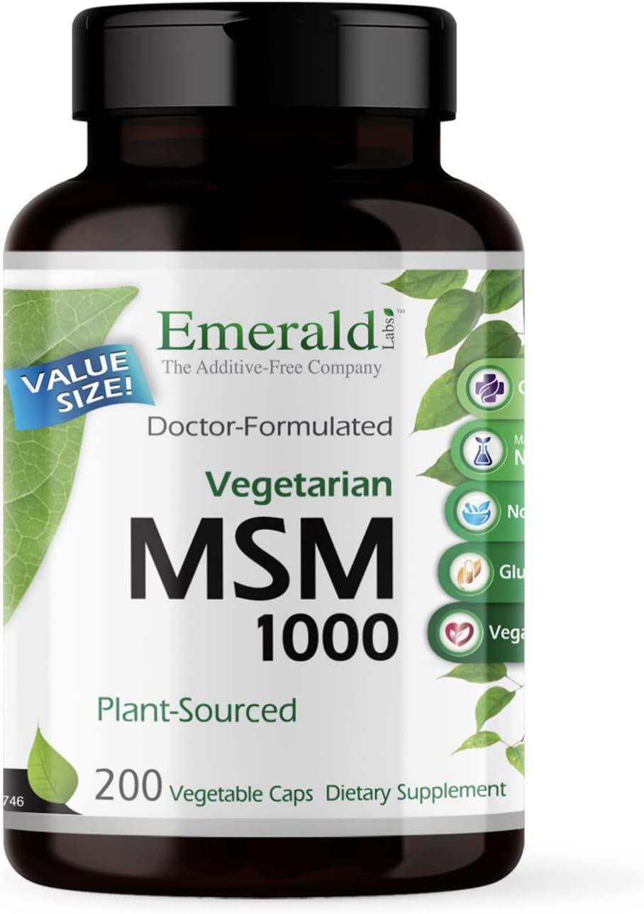 Emerald Labs Msm 1000 Mg - Dietary Supplement With Plant-Sourced Methy