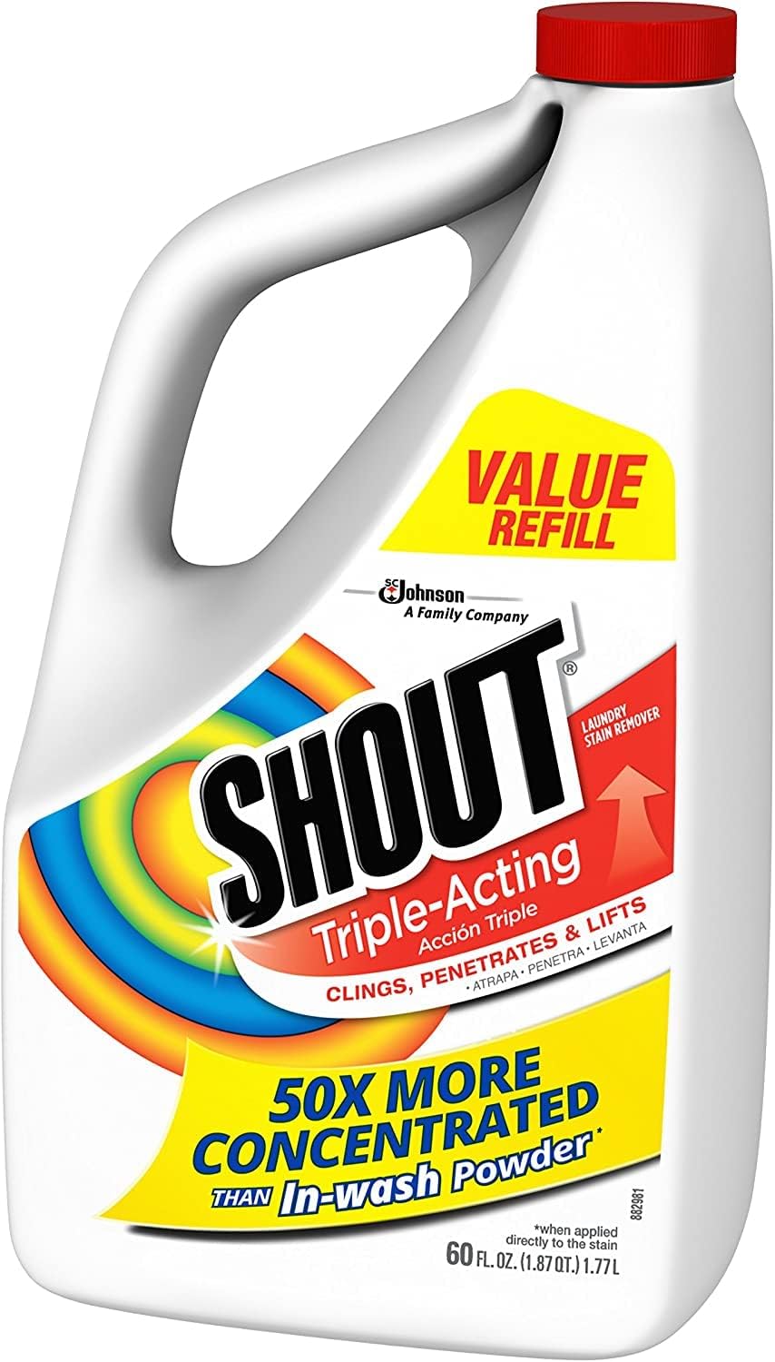 Shout Triple-Acting Liquid Refill, 60 Ounces (Pack of 2) : Health & Household