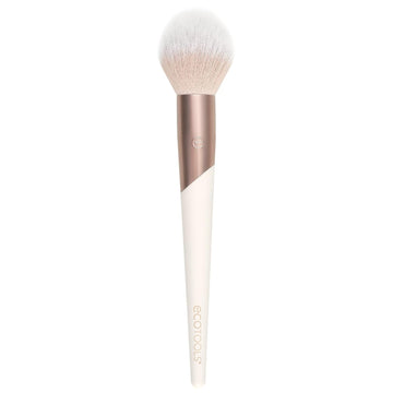 Ecotools Luxe Plush Powder Makeup Brush For Blush & Bronzer, Works Best With Powder Makeup, Luxurious And Glamorous, Eco-Friendly Premium Makeup Brush, Synthetic Bristles, Pink, 1 Count