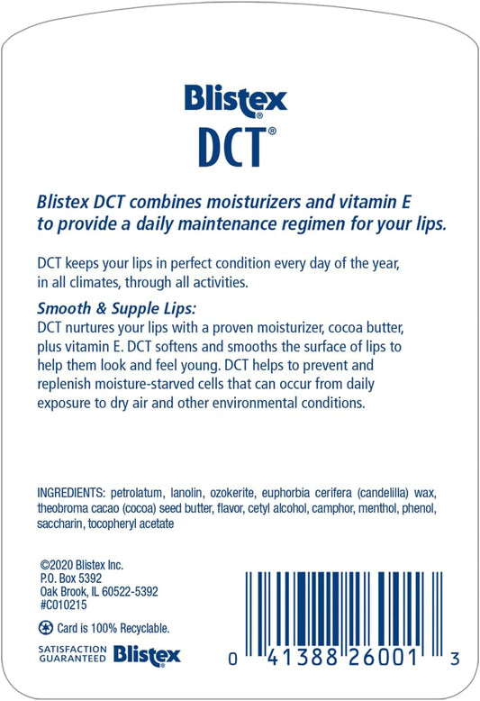 Blistex Dct Daily Conditioning Treatment, 0.25 Ounce (Pack Of 12) – Lip Moisturizer With Vitamin E, Soften & Smooth Lips Surface Daily Lip Care Product, Works In All Climates