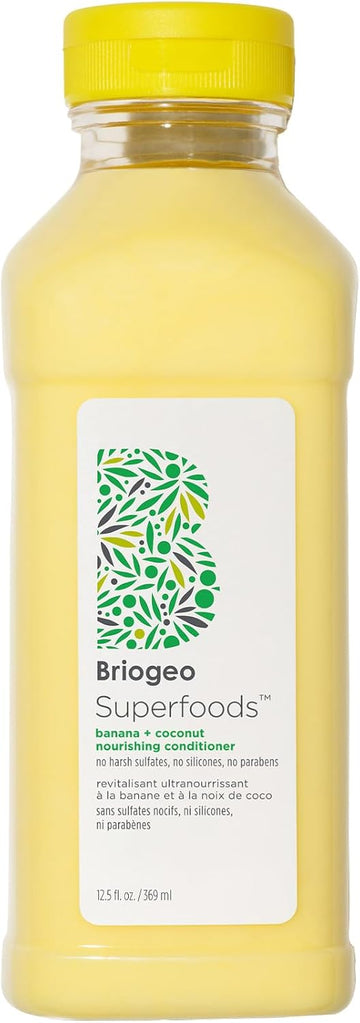 Briogeo Superfoods Banana + Coconut Nourishing Conditioner, Replenish Dull, Dry Hair And Supports Healthy Hair And Scalp, Vegan, Phalate & Paraben-Free - 369Ml