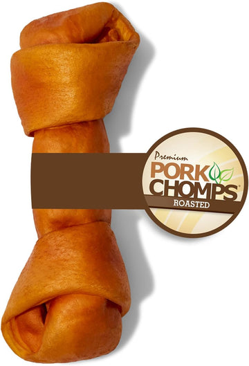 Pork Chomps Roasted Pork Skin Dog Chew, 8-Inch Knot, 1 Count