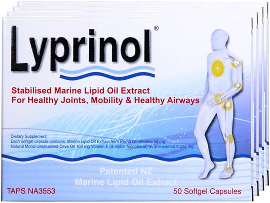 Lyprinol Pcso-524 200 Capsules New Zealand Green Lipped Mussel Extract Oil Joint Health Support & Mobility