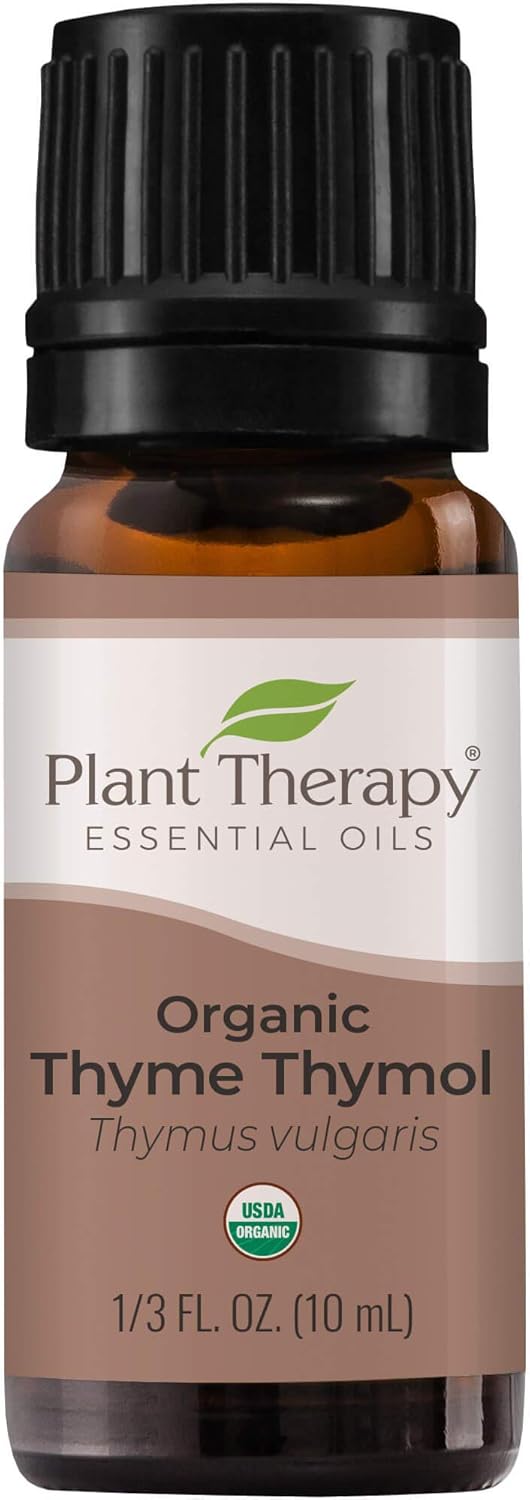 Plant Therapy Thyme Thymol Organic Essential Oil 10 Ml (1/3 Oz) 100% Pure, Undiluted, Therapeutic Grade