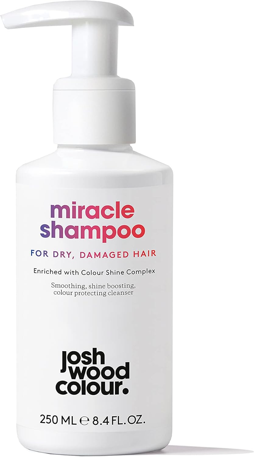 Josh Wood Miracle Shampoo (For Dry, Damaged Hair) - Colour Shine Complex With Unique Active Ingredients, Hydrates And Protects Natural And Colour-Treated Hair - Sulphate Free (250Ml)