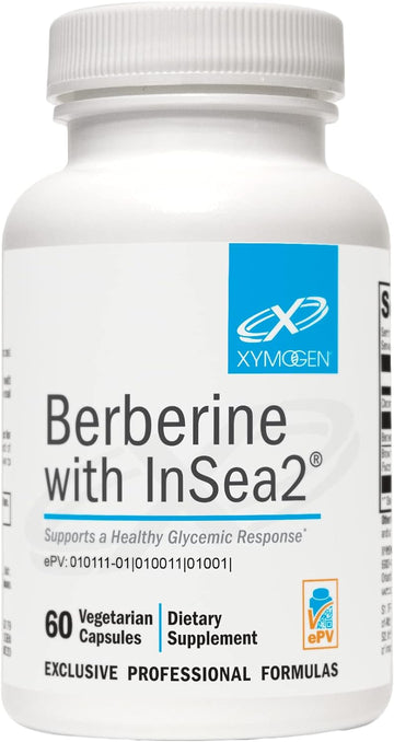 XYMOGEN Berberine Supplement with InSea2 - Vegan Metabolism + Immune Support Supplement with a Clinically Studied Blend of Polyphenols from Seaweed (120 Capsules)