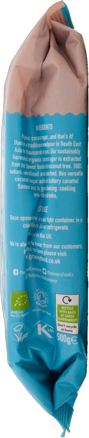 The Grrovy Food Company Organic Coconut Sugar, 500G, 1 Pack