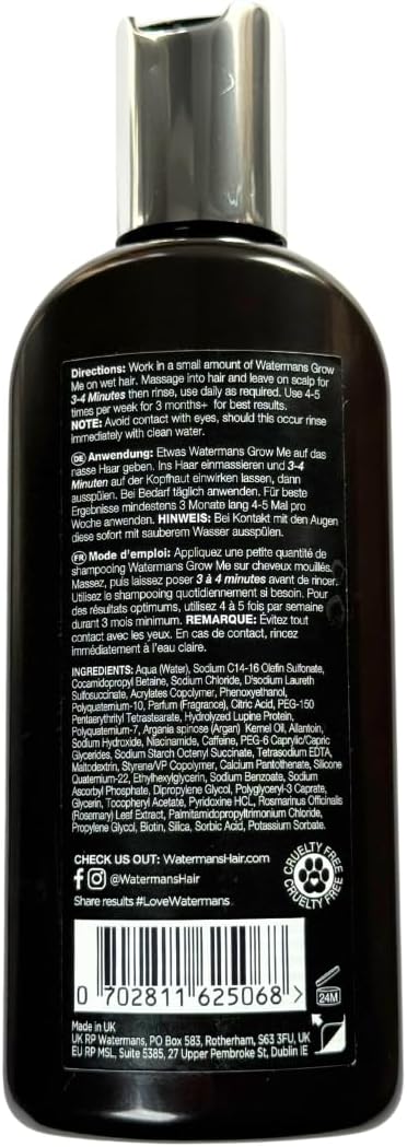 Grow Me® Hair Growth Shampoo - Not Just A Caffeine Shampoo We Include Biotin, Argan Oil, Rosemary, Niacinamide. Hair Thickening Treatment For Women & Men With Progressed Thinning