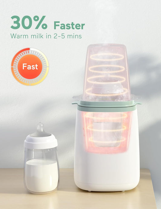 Momcozy Bottle Warmer, Fast Bottle Warmers For All Bottles With Timer, Accurate Temperature Control And Automatic Shut-Off, Multifunctional Bottle Warmer For Breastmilk