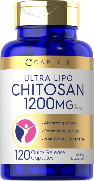 Carlyle Chitosan Supplement 1200Mg | 120 Quick Release Capsules | Non-Gmo, Gluten Free | Ultra Lipo