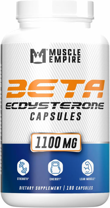 Beta-Ecdysterone Capsules | Beta-E 1100Mg | 180 Pill Count | Lean Muscle Building & Strength Gains | Lab Tested Ingredients