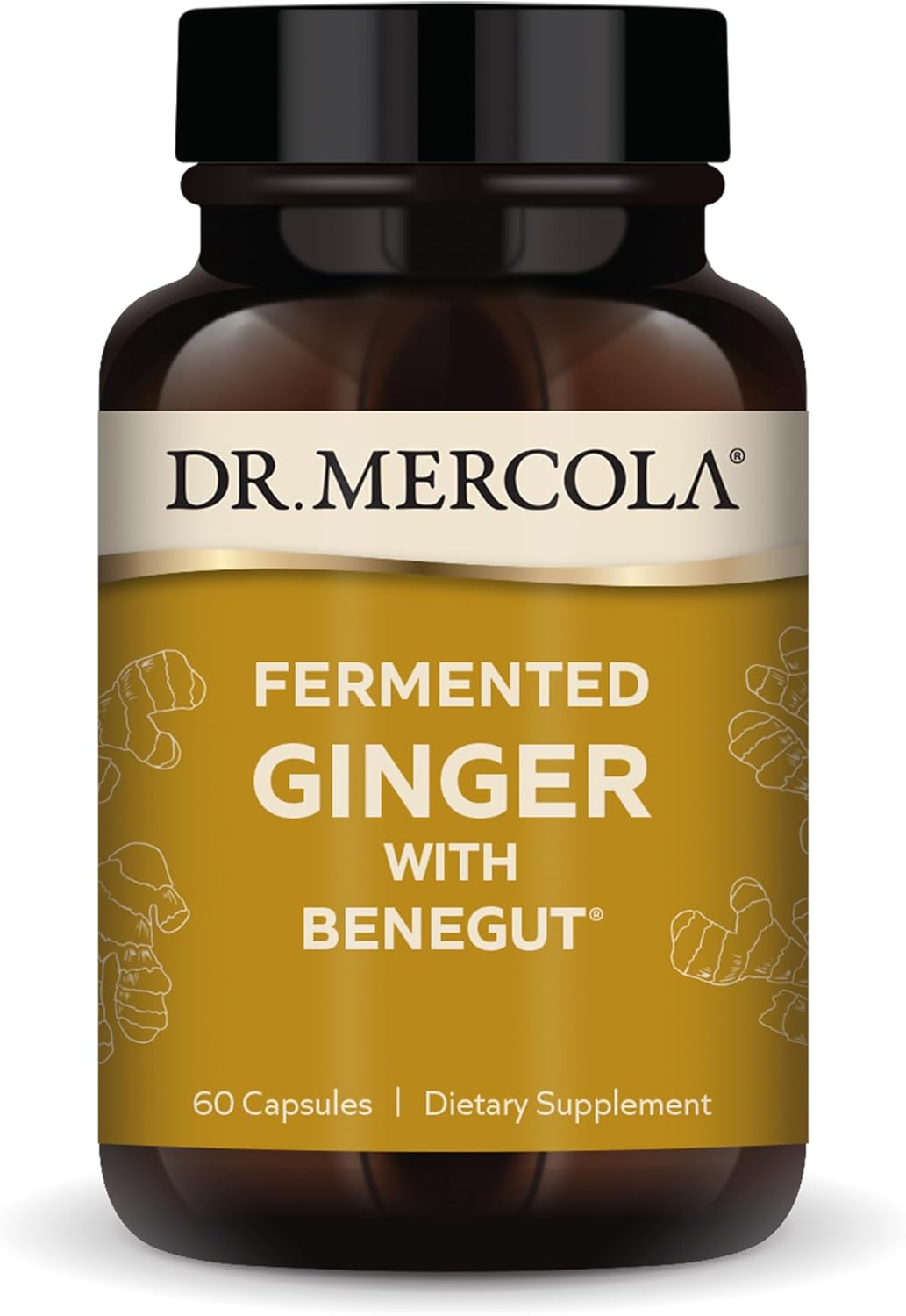 Dr. Mercola, Organic Fermented Ginger Dietary Supplement, 60 Servings (60 Capsules), Supports Digestive Health, Non Gmo, Soy Free, Gluten Free