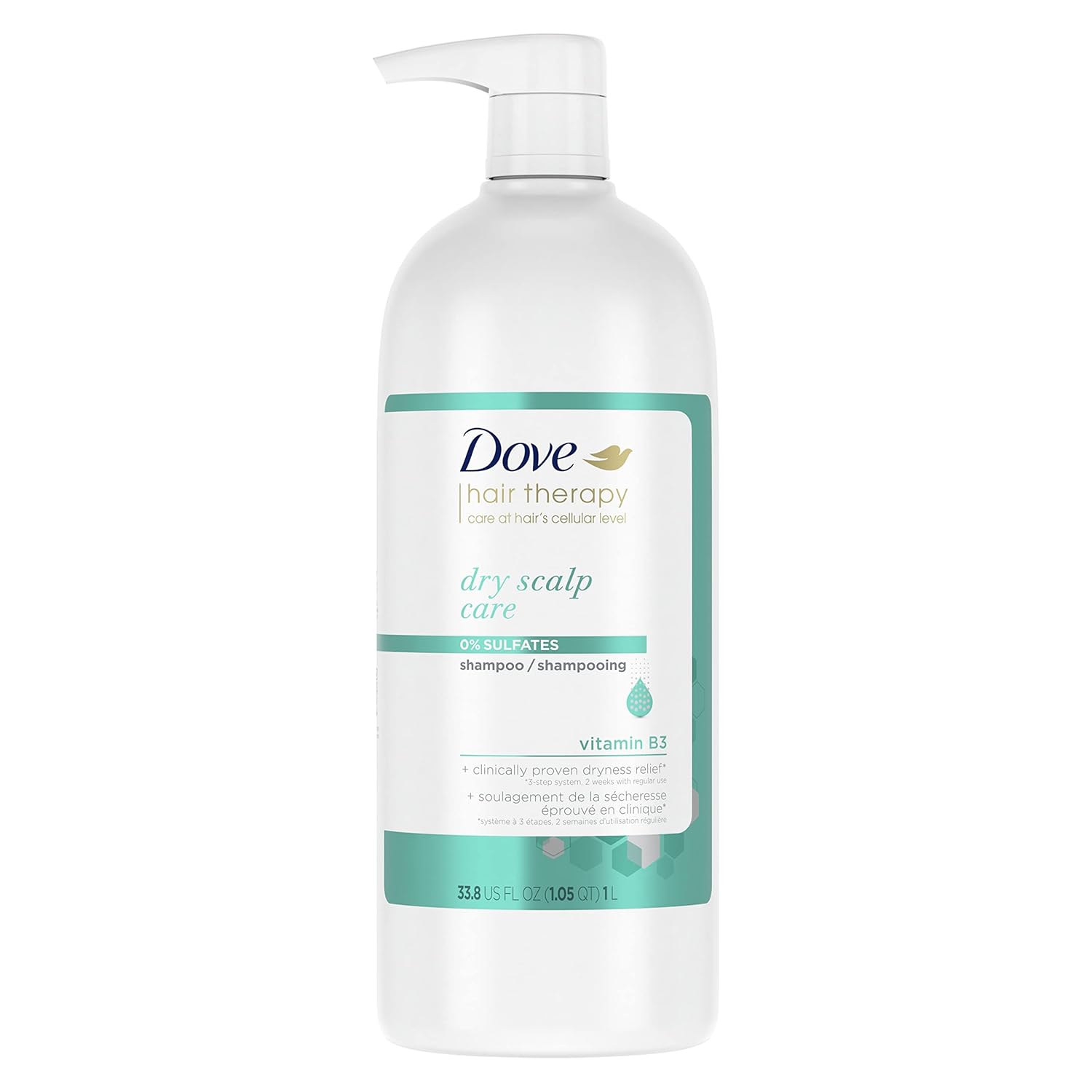 Dove Hair Therapy Shampoo For Dry Scalp Dry Scalp Care Hair Shampoo With Vitamin B3 33.8 Fl Oz