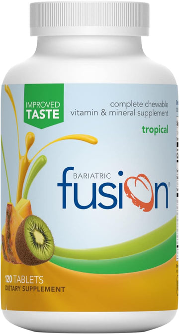 Bariatric Fusion Tropical Complete Chewable Bariatric Multivitamin With Iron For Bariatric Surgery Patients Including Gastric Bypass And Sleeve Gastrectomy - 120 Tablets