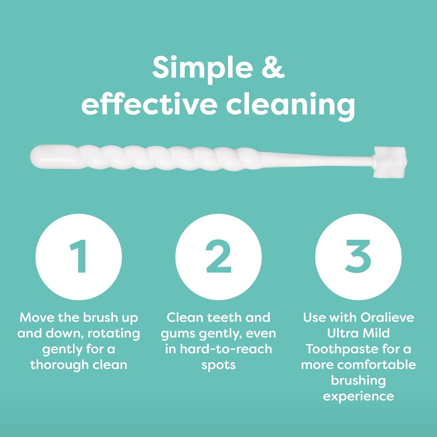 Oralieve Large 360° Tooth and Mouth Brush, Soft Toothbrush for Sore, Sensitive or Dry Mouths, 360 Toothbrush for a Gentle Yet Thorough Clean, Easy Grip Handle - Genuine Oralieve Round Tooth Brush : Amazon.co.uk: Health & Personal Care