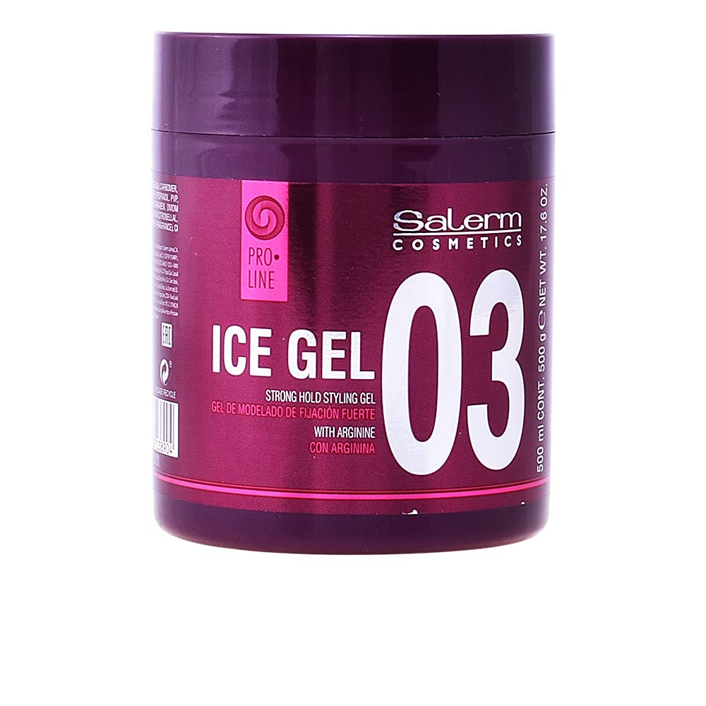 Salerm Pro Line Ice Gel Strong Hold Styling Gel With Arginine 03, 17.6 Ounce : Beauty & Personal Care