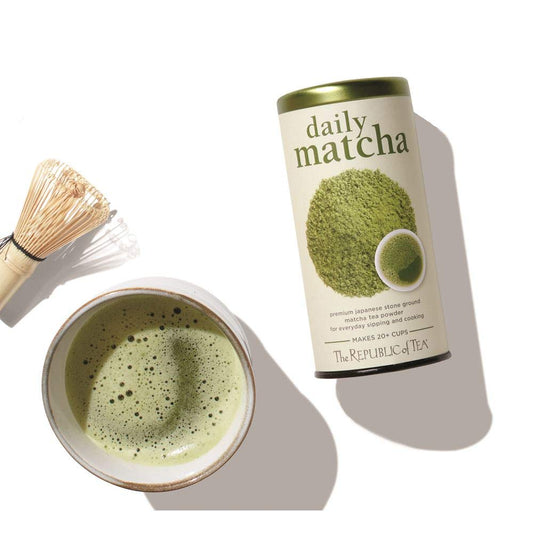 The Republic Of Tea Japanese Daily Matcha Powder, 1.5 Oz Tin | Matcha Green Tea | Makes 20+ Cups