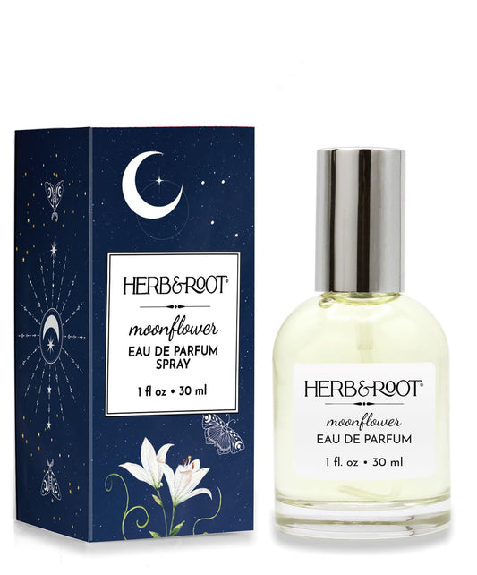 Herb & Root Moonflower Eau De Parfum: Tuberose, Jasmine, Rose & Orris - Clean, Long-Lasting Perfume For Women, Cruelty-Free, Phthalate & Paraben-Free, Fl Oz Womens Fragrance