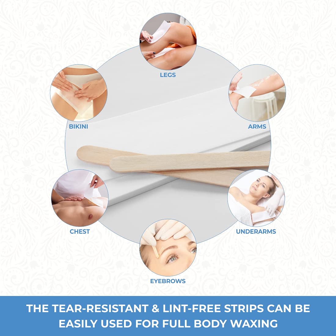 Forpro Professional Collection Non-Woven Epilating Strips, White, Tear-Resistant, Pre-Cut Strips For Hair Removal, 3” W X 9” L, 100-Count : Beauty & Personal Care