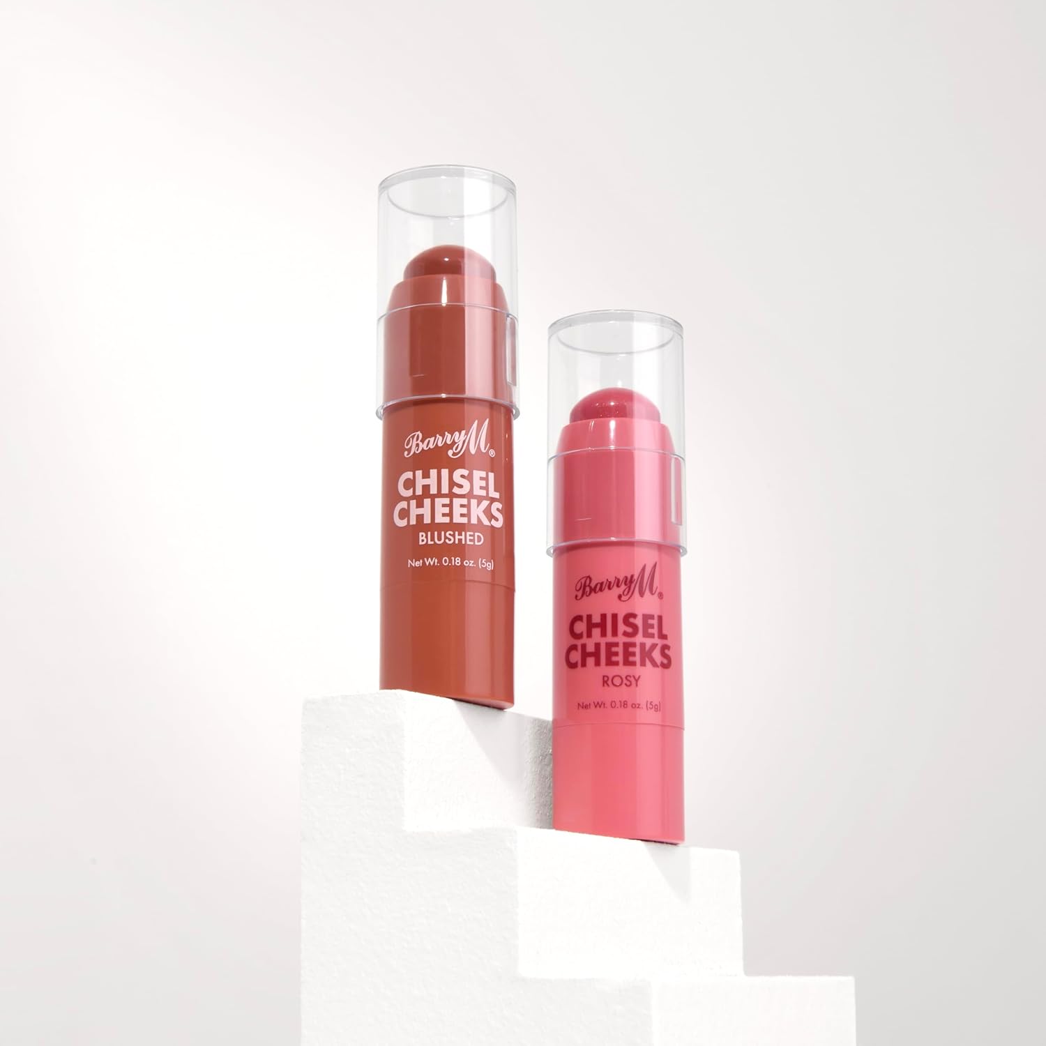 Barry M Chisel Cheeks Blush Creams, Shades Pink Blushed & Rosey | Cheek Blusher Creams