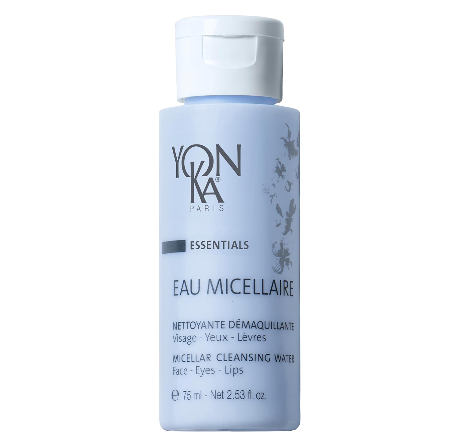Yonka Eau Micellaire Travel Size (75Ml) Micellar Water And Cleansing Makeup Remover, Gentle Face Wash With Rose And Chamomile To Remove Impurities And Hydrate, Paraben-Free