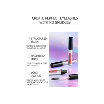 Venzen Streamer Shine Brush Mascara Long Lasting Crystal Sparkle Eye Eyelashes Makeup 6G