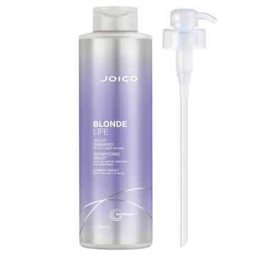 Joico Blonde Life Violet Shampoo | For Cool & Bright Blonde Hair | Neutralize Brassy Tones | Banish Yellow Tones | Boost Shine | Sulfate Free | Fortified With Monoi & Tamanu Oil