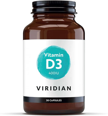Viridian - Vitamin D3 400Iu 30 Caps | Support Bones, Teeth & Immunity | Clinically Studied Source | Nutritionist Formulated | Exclusively Active Ingredients