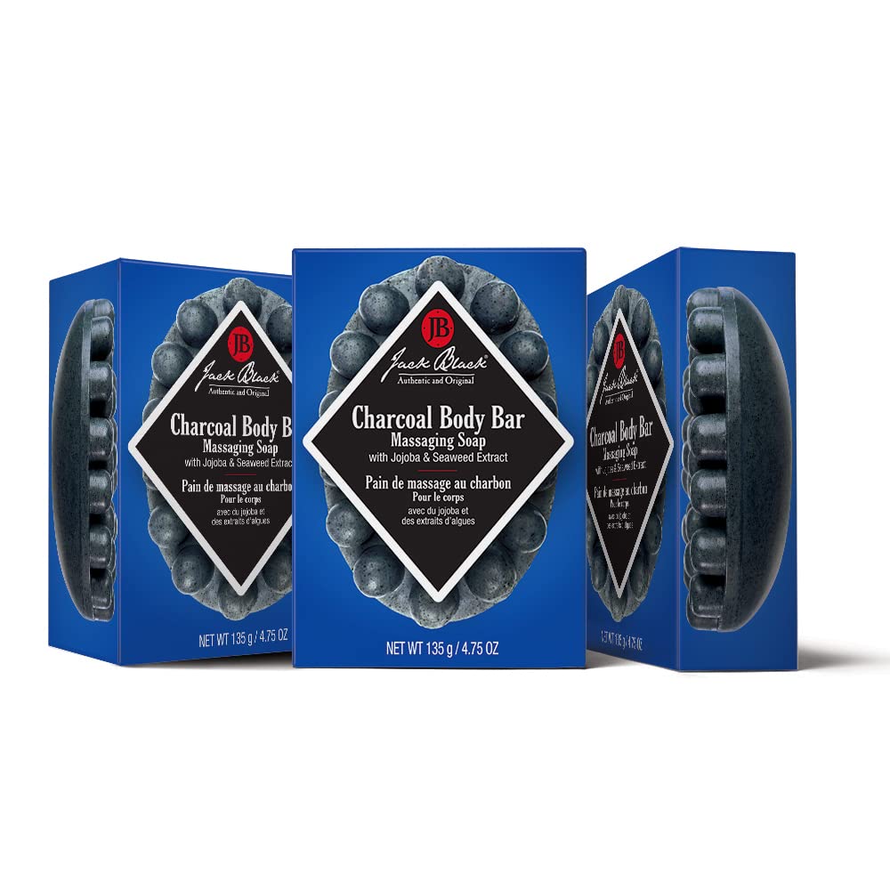 Jack Black, Charcoal Body Bar Massaging Soap, 4.75 Oz : Beauty & Personal Care