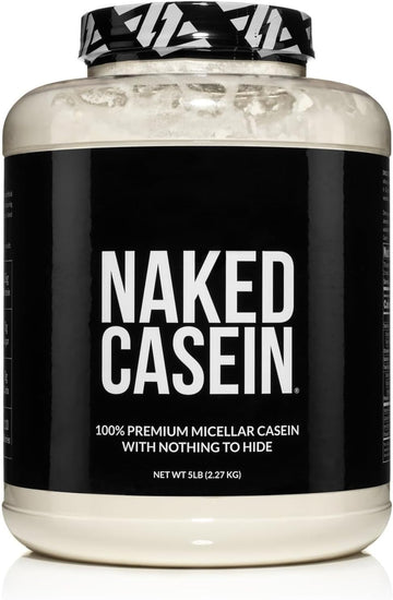 Naked Casein - 5Lb Micellar Casein Protein Powder - Bulk, Gmo-Free, Gluten Free, Soy Free, Preservative Free - Stimulate Muscle Growth - Enhance Recovery - 76 Servings