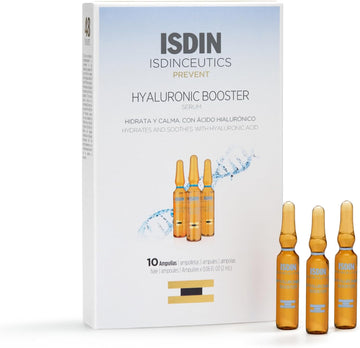 ISDIN Isdinceutics Hyaluronic Booster (10 ampoules) | Intensive hydrating and soothing serum