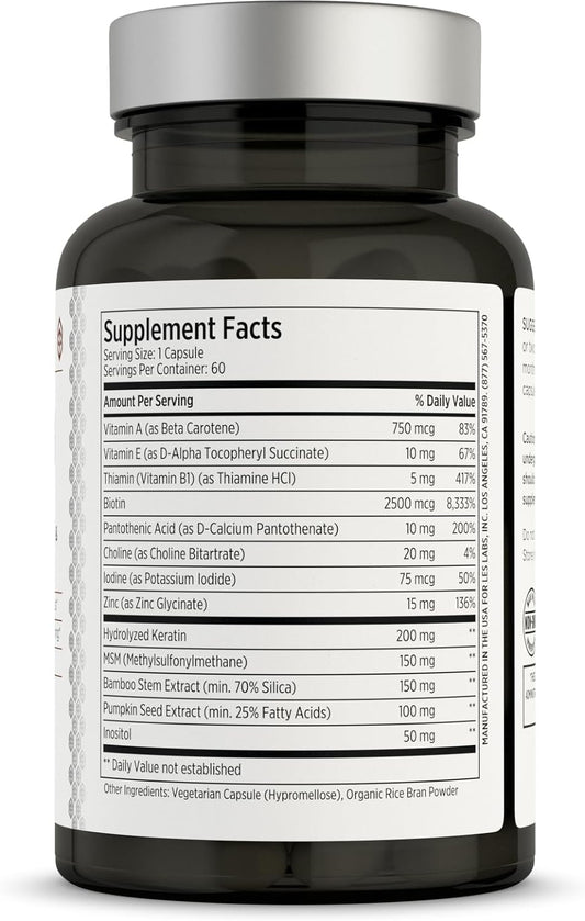 Les Labs Hair Health  Hair Growth & Nails Supplement, Improved Thickn