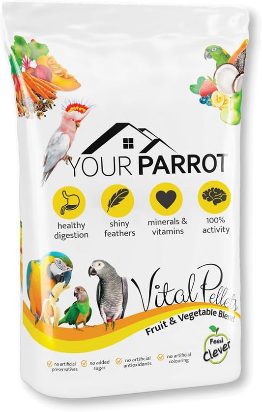 Your Parrot Vital Pellets Fruit and Vegetable Blend Complete Parrot Food 10kg :Pet Supplies