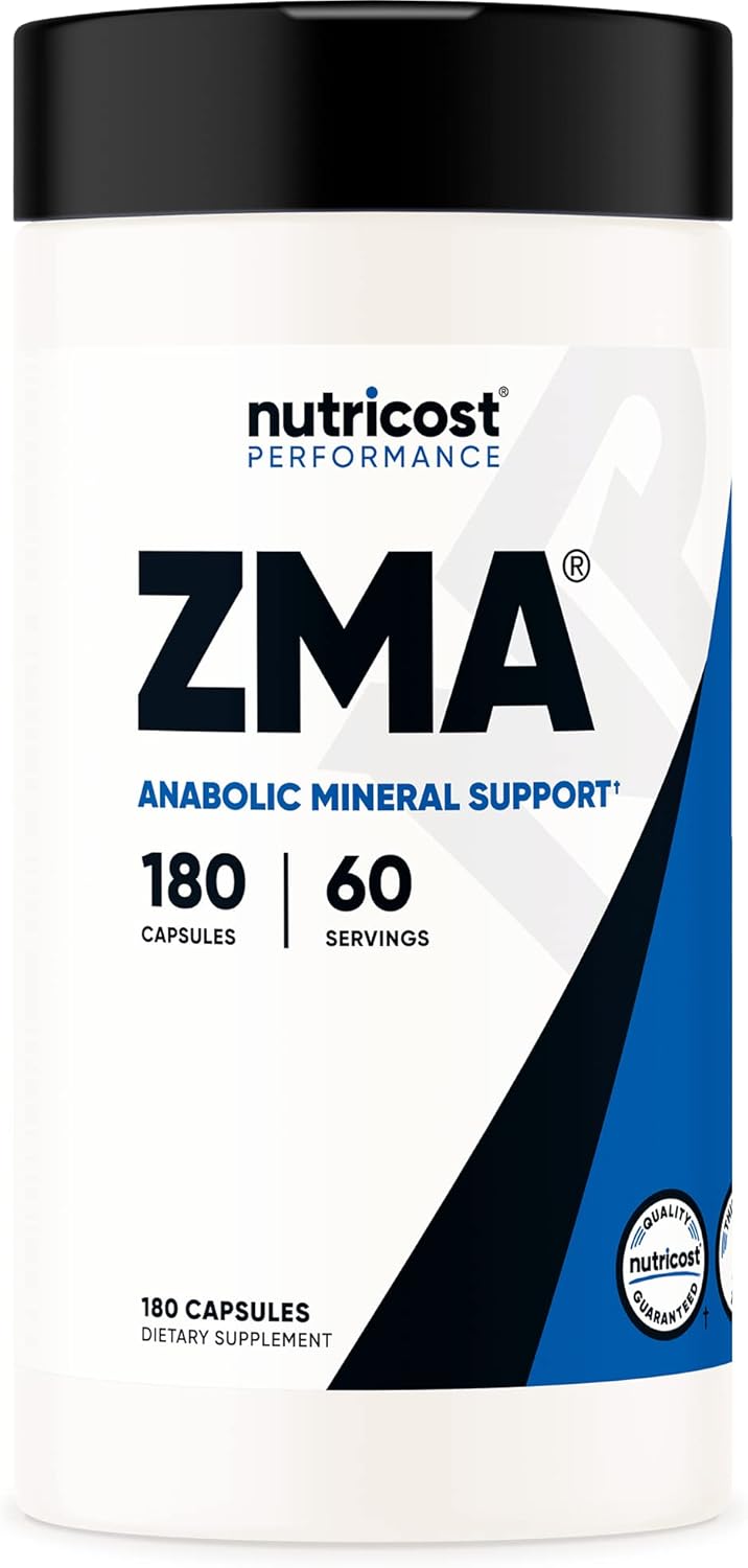 Nutricost ZMA 180 Capsules - Non-GMO and Gluten Free ZMA Supplement