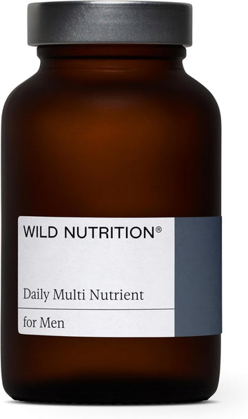 Wild Nutrition Food-Grown® Men'S 45+ Daily Multi Nutrient | Multivitamin Tablets For Men | Multivitamin For Men 45+ To Support Normal Testosterone, Mental Wellbeing, And Immune System | 60 Capsules