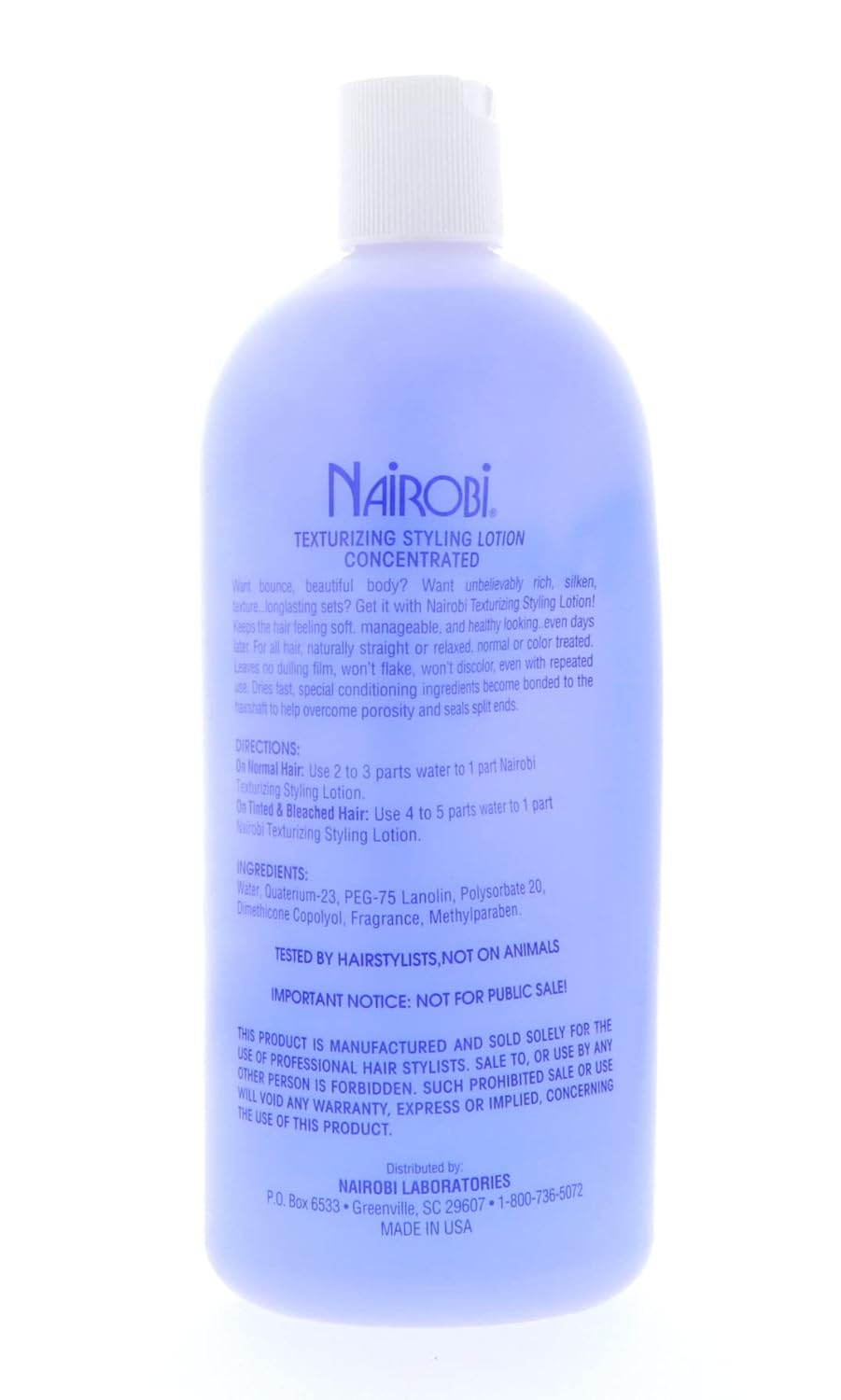 Nairobi 3 In 1 Texturizing Styling Lotion 32 Oz. Lotion Unisex : Body Scrubs : Beauty & Personal Care