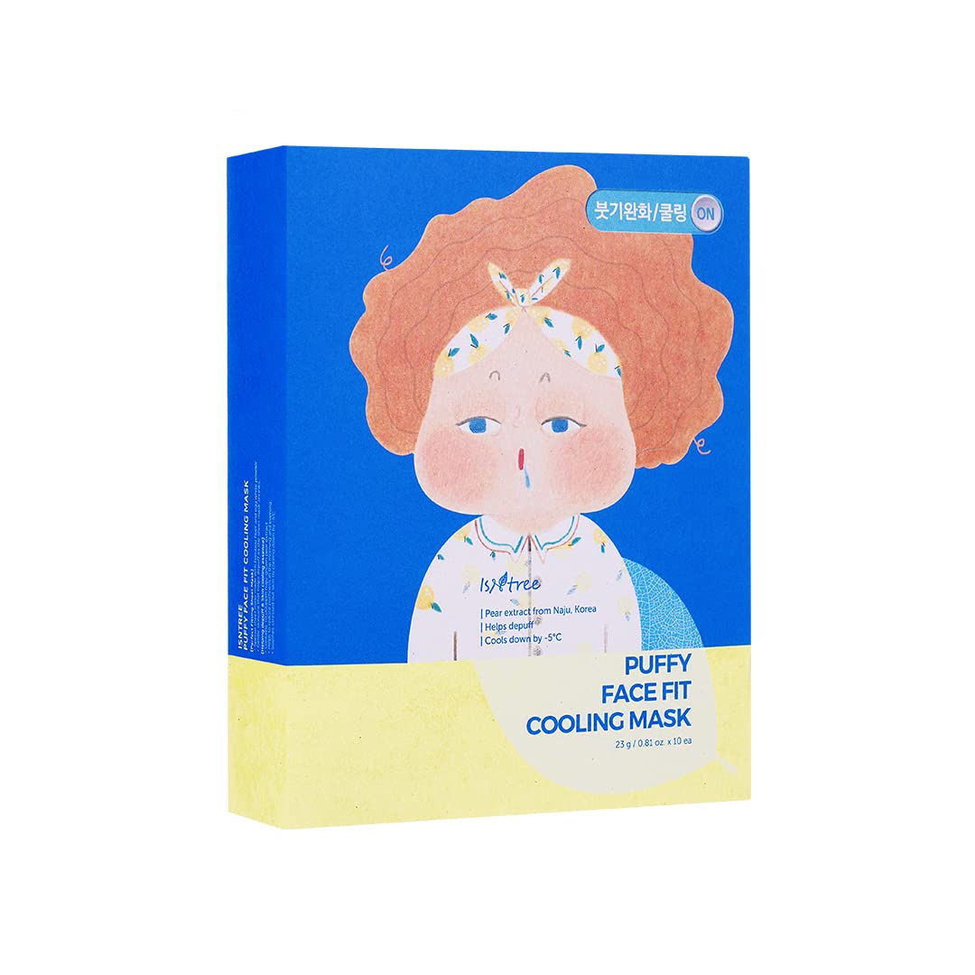 Isntree Puffy Fit Cooling Mask 10Ea, 23G | Perfect Fitting Sheet Mask That Cools And Soothes Your Skin Depuffing With Freshness