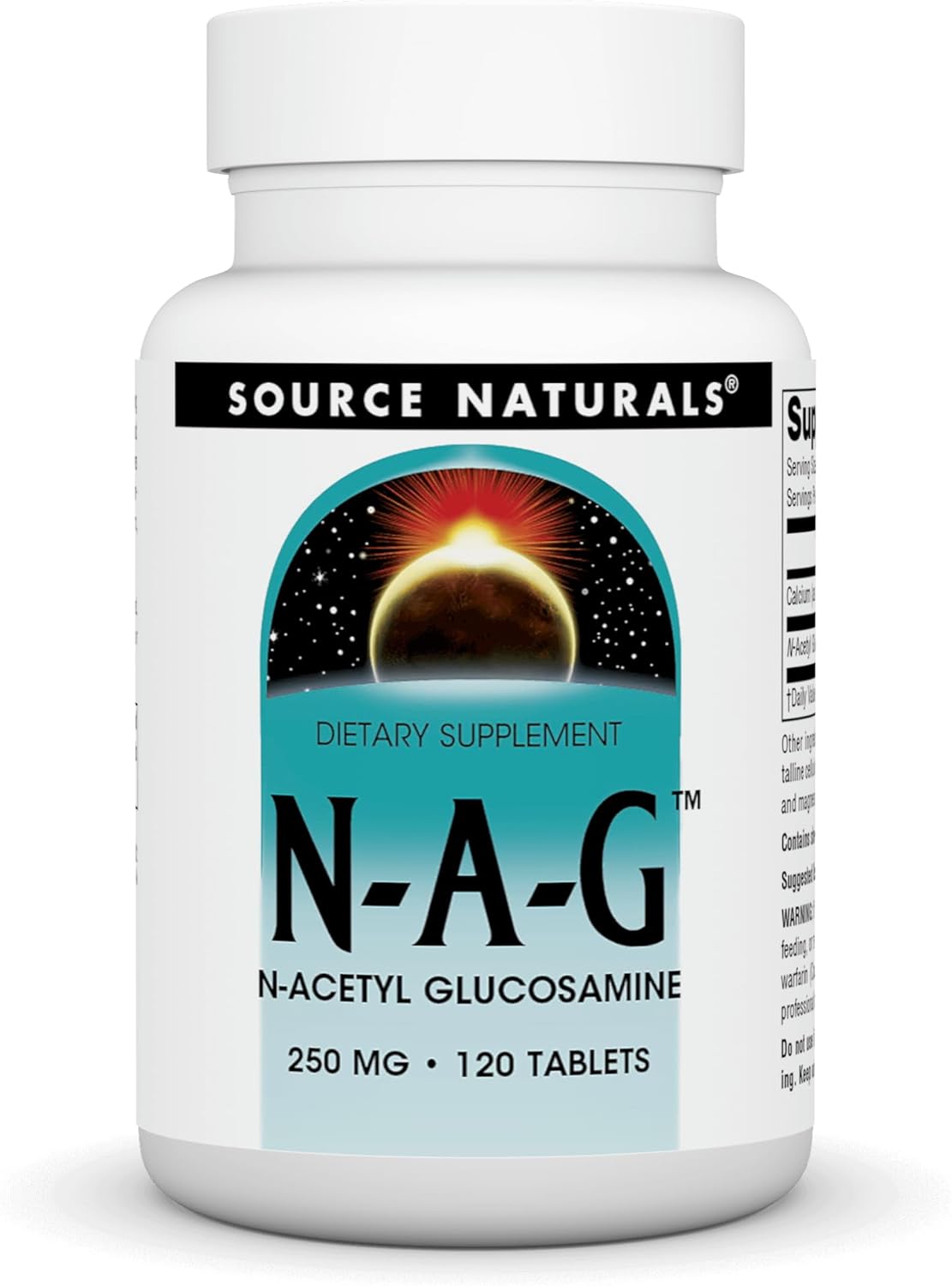Source Naturals N-A-G 250 Mg N-Acetyl Glucosamine For Joint Support And Intestinal Lining - 120 Tablets