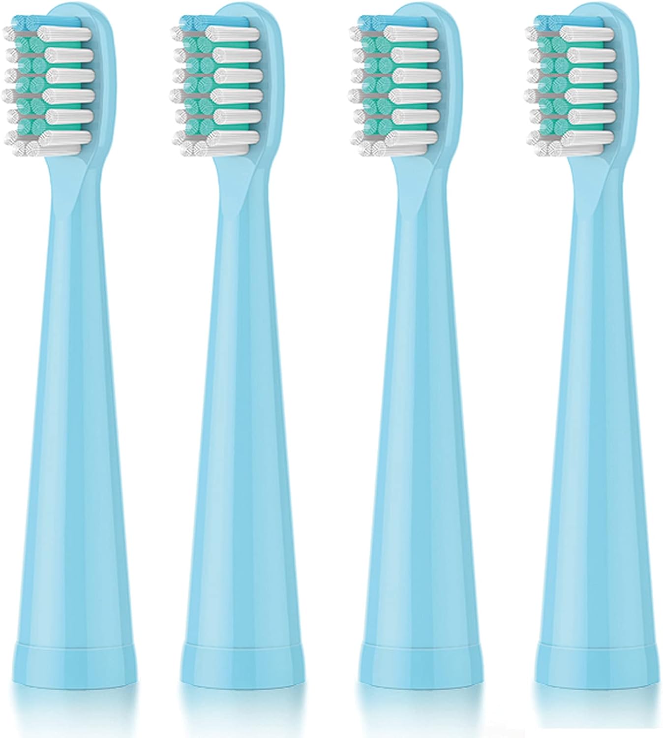 Dada-Tech Replacement Heads for Kids Electric Toothbrush DT-KE6 and DT-KE7 - Pack of 4 (Blue)