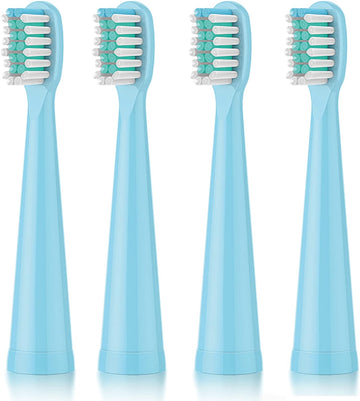 Dada-Tech Replacement Heads for Kids Electric Toothbrush DT-KE6 and DT-KE7 - Pack of 4 (Blue)