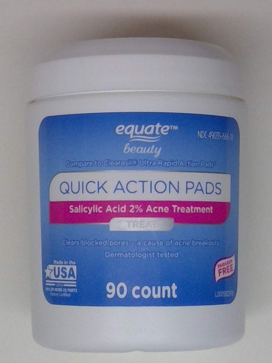 Equate Acne Treatment 90 Quick Action Pads