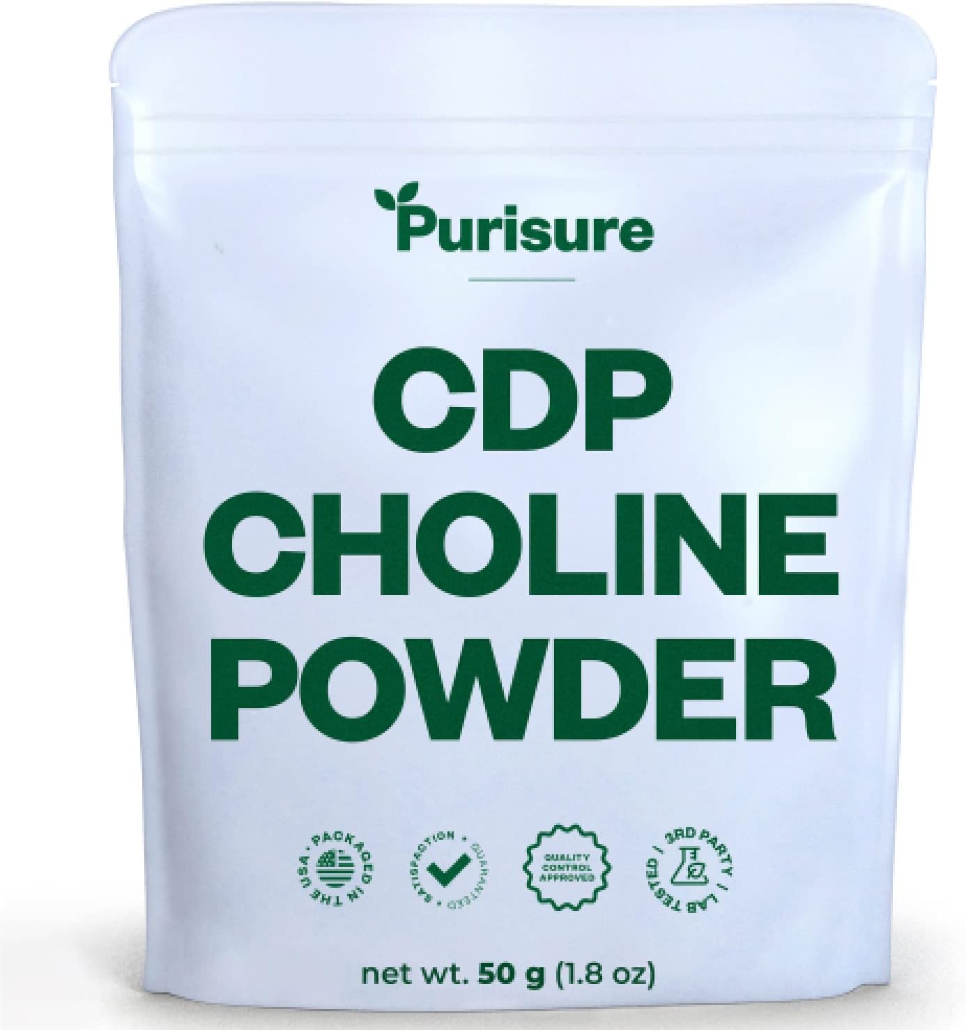 Cdp Choline Powder, 50G, Cdp Choline Supplements That Support Attention, Focus, And Energy, Citicoline Powder For Cognitive Function, Increases Motivation And Productivity, 200 Servings