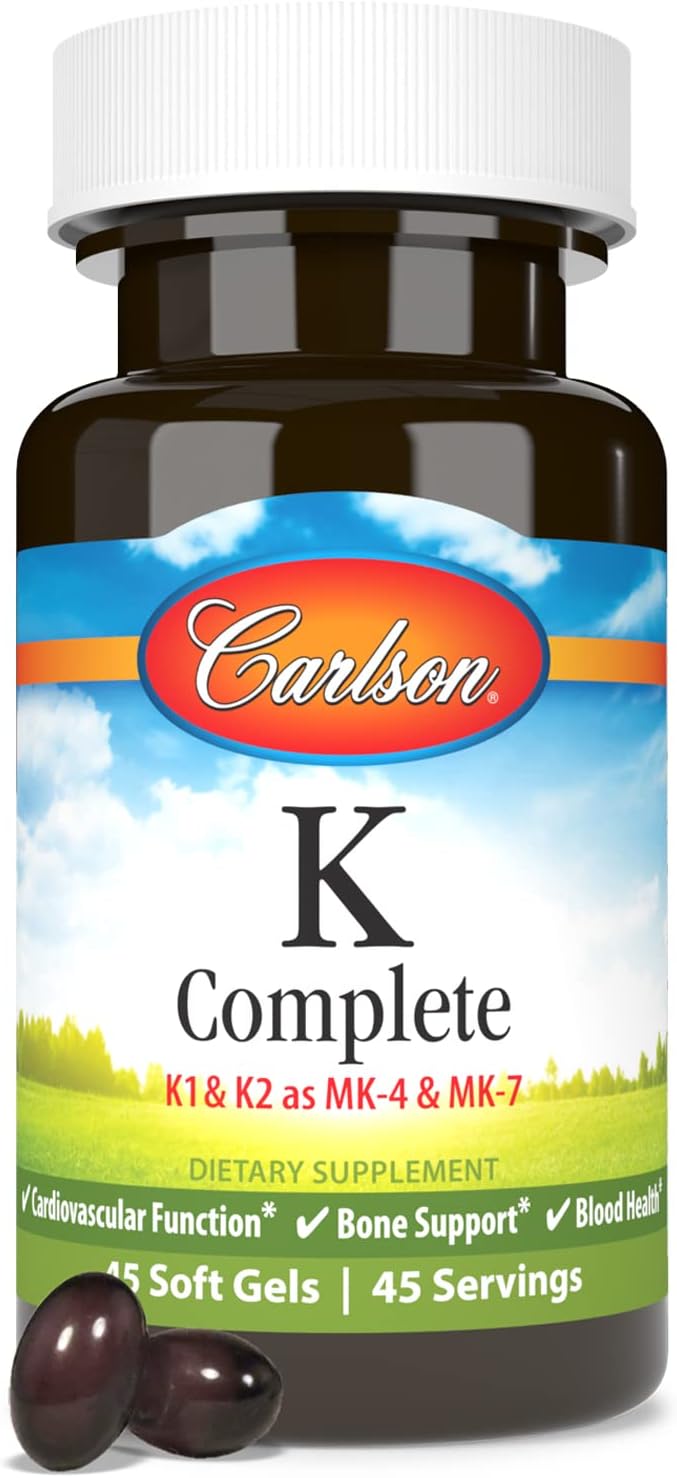 Carlson Labs K Complete Softgels, 90 Count : Health & Household