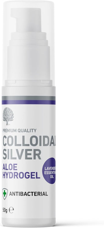 Nature'S Greatest Secret Antibacterial Soothing & Hydrating Aloe Vera Hydrogel With Lavender Essential Oil And 98% Premium Quality Colloidal Silver 50G